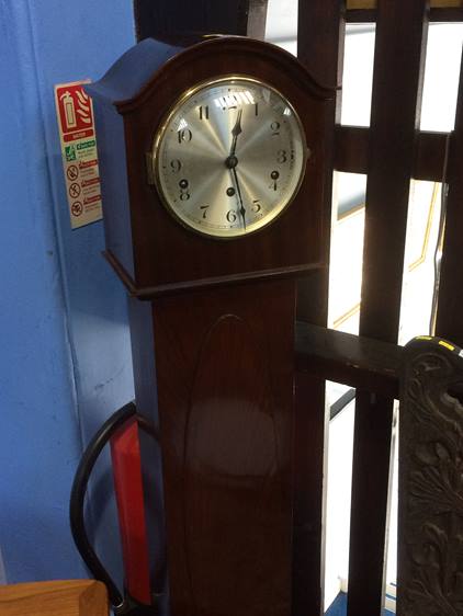 A mahogany Grandmother clock