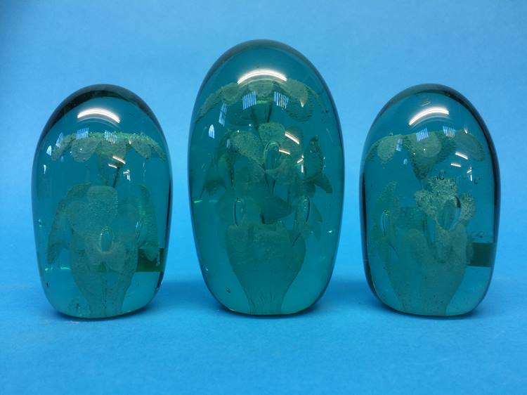 Three glass dumps