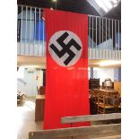 An extremely large Third Reich flag and banner