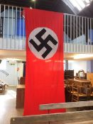 An extremely large Third Reich flag and banner