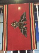 An Old Comrades flag standard, 94cm x 59 cm