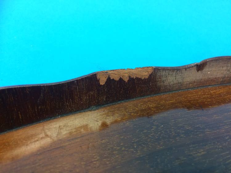 An oval Edwardian mahogany serving tray - Image 2 of 6