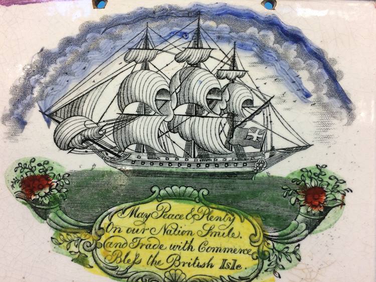 Sunderland lustre plaque 'May peace and plenty on - Image 6 of 6