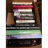 Box of books on Art and Football