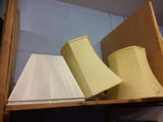 Shelf of lamp shades