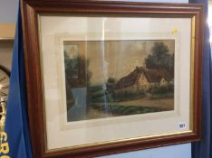 W. Wray, watercolour, signed, 'Cottage Scene'