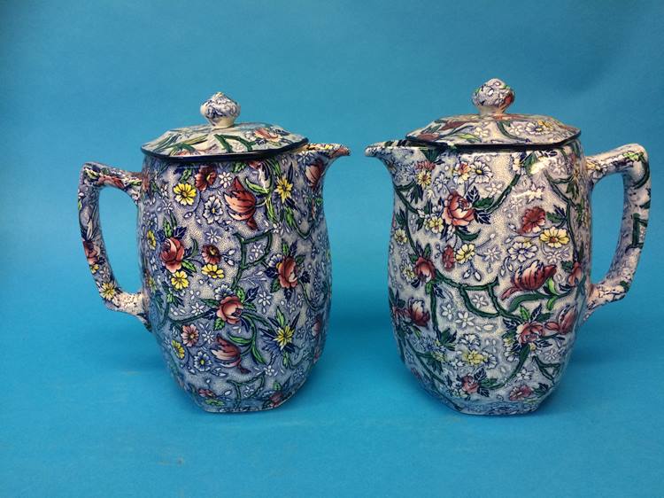 Two sets of four graduated Maling Chintz water jug - Image 4 of 12