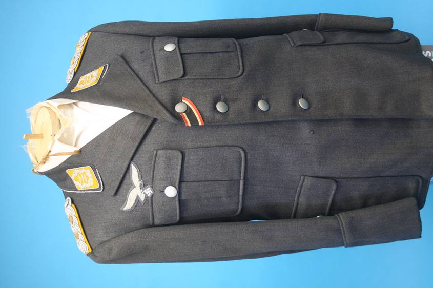 A Luftwaffe Colonel's tunic, with label E. Breuninger A.-G. Stuggart, Herr Karl Schmitt, No. E.A. - Image 3 of 15