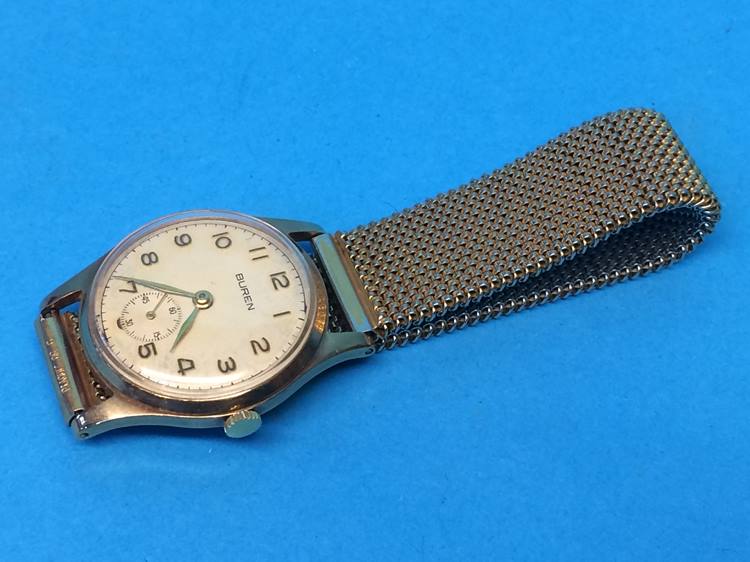 A Gents 9ct Smiths wristwatch together with a boxed Buren wristwatch, stamped '9' - Image 4 of 5