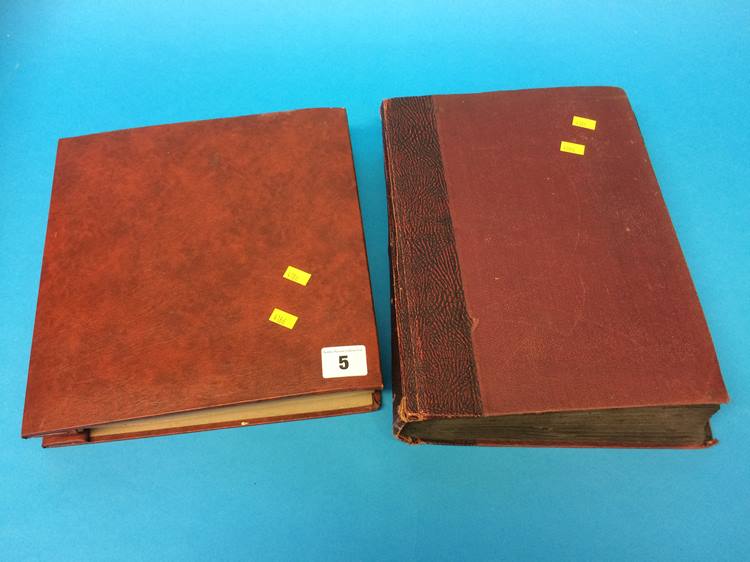 Two postcard albums and contents, mostly geographi