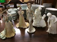 Five Coalport Doulton figures (5)