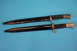 Two German long pattern bayonets