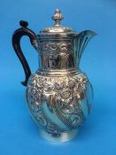 A silver water / claret jug, George Maudsley Jackson, London, 1895, 19.6oz