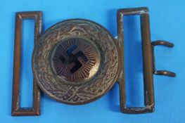 A rare Reichsluftschutzbund (RLB) General's buckle, with central Swastika