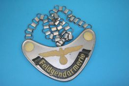 A German Feldgendarmerie (Military Police) duty gorget. (See Brian Leigh Davis 'German Uniforms