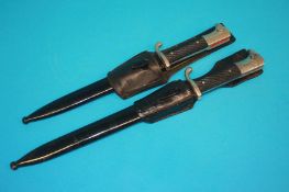 Two German Army long pattern bayonets