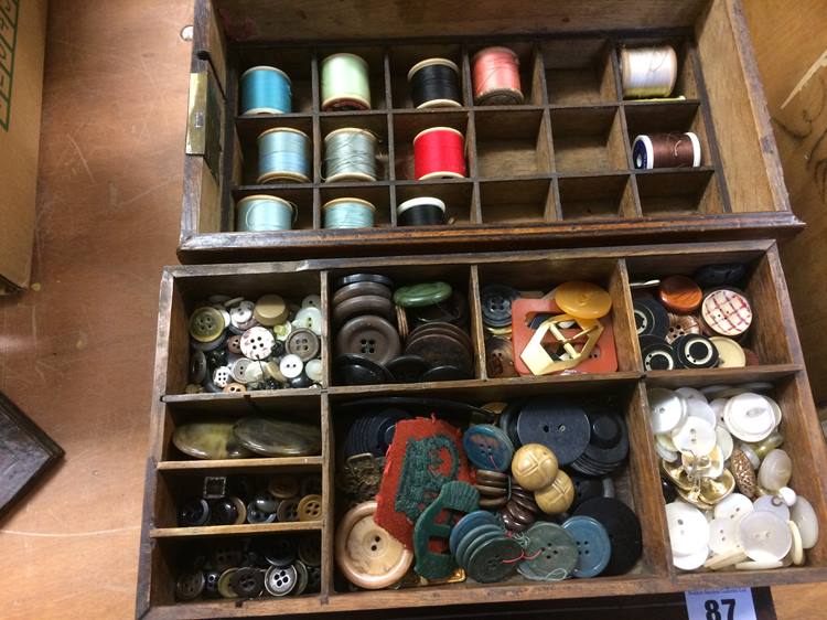 A 19th century Rosewood work box and an oak sewing box - Image 7 of 8