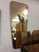 Teak framed mirror