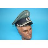 A German Army Administration Officer's visor cap, stamped Stirndruckfrei Deutsches Reichspatent