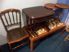 Tiled coffee tables, single chairs etc.