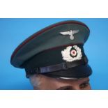 A German Nebeltruppen (Smoke Troop) Non-Commissioned Officer's (NCO) visor cap, stamped Deutsche