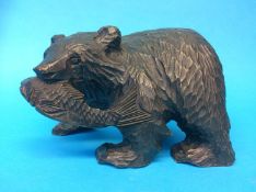 A carved Black Forest style bear