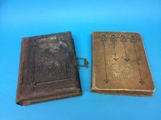 A postcard album and contents and an Edwardian pho