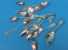 Collection of various Georgian and Victorian silver spoons, mostly John Walton Newcastle, 8.7 oz