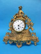 A French gilt mantle clock