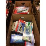 Two boxes of Airfix models etc.