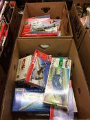 Two boxes of Airfix models etc.