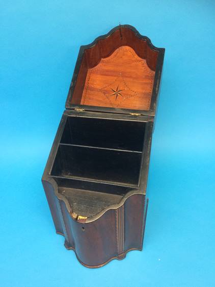 Inlaid mahogany knife box, converted to a stationa - Image 3 of 6