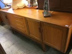 A G Plan teak sideboard, 214cm length