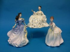 Three Royal Doulton figures to include 'Flower of