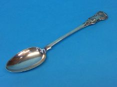 A silver serving spoon, John Walton Newcastle, 1863, 4.1 oz