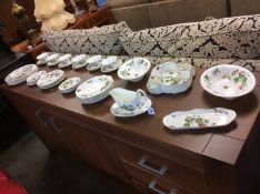 A large quantity of Coalport 'Strawberry' dinner a