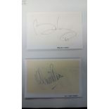 Autograph, x4 postcard size signatures signed Rod