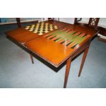 Good quality reproduction games table, inlaid and