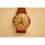 Omega, gents wristwatch in a 18ct gold case c1965.