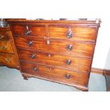 Early 19th century mahogany chest of drawers, two