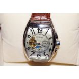 Sewor gents wristwatch leather strap boxed