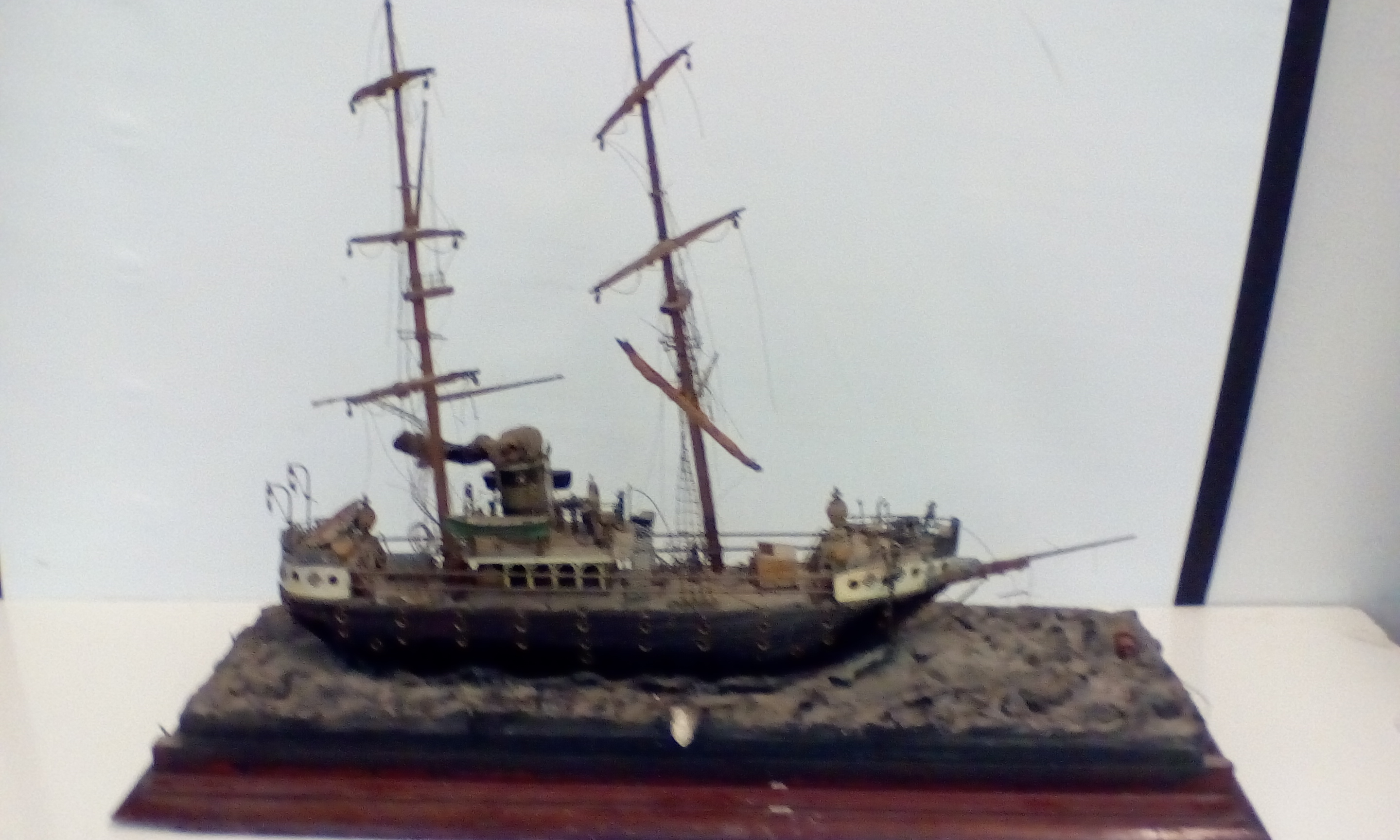 Victorian Model Mast Ship Cartouche Dated 1880 Bui