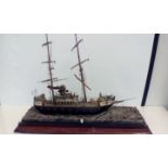 Victorian Model Mast Ship Cartouche Dated 1880 Bui