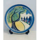 Wedgewood Cabinet Plate in Clarice Cliff May Avenu