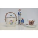 Poole Pottery Sugar Bowl, Tupperware Figure and a