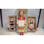 Three Continental Dolls from the 1950's/1960's wit