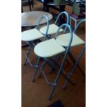 Four Folding Breakfast Table Chairs