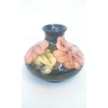 Moorcroft baluster squat vae in the Coral Hibiscus