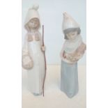 Two Lladro figures, height of largest 22cm