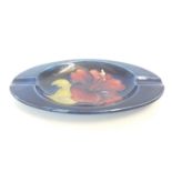 Moorcroft ashtray in the Hibiscus pattern